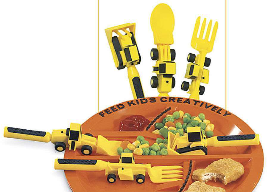 Constructive Eating Utensils and Plate set