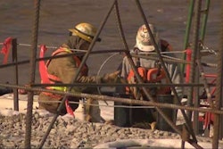Walsh Construciton workers at work on the Ohio River Bridges Project in Louisville. Credit: WAVE-TV