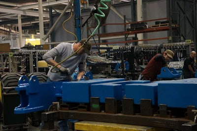Genie’s Moses Lake, Washington, 500,000-square-foot plant—situated in three hangars on a former U.S. Air Force base—employs more than 1,200 people and produces 16 models of aerial lifts and telehandlers.