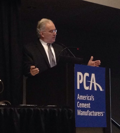 PCA chief economist Ed Sullivan speaks at World of Concrete 2014