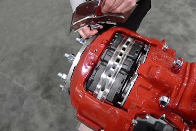 Mack Trucks air disc brake pads installation