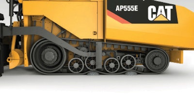 The Caterpillar Mobil-Trac undercarriage delivers traction on heavily tacked surfaces, and the large ground-contact area minimizes the base disturbance on soft materials.