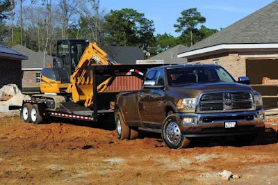 Towing equipment behind today’s dually pickups probably requires the driver to have a valid CDL. (Photo by Bruce W. Smith/HWT)