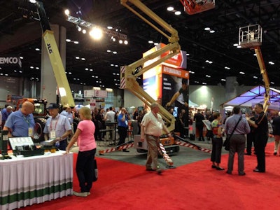 Attendees on the show floor at The Rental Show 2014 in Orlando, Florida.