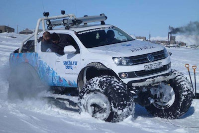 Volkswagen Polar Expedition Amarok pickup truck 2014 Winter Olympics Sochi