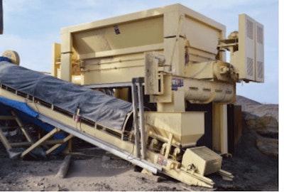 Astec built a special bin for Ideker to run 1/10-inch shingles.