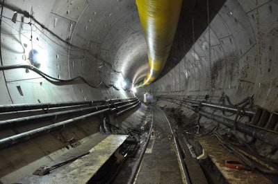 A completed section of the tunnel Lady Bird is digging below DC. Credit: DC Water Flickr