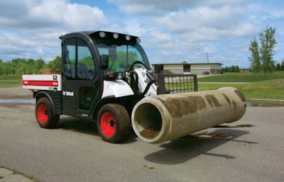 Bobcat’s new 24-horsepower 3600 and 3650 hydrostatic drive utility vehicles, launched during ConExpo-Con/Agg 2014, are the first utility vehicles in the company’s lineup to offer cabs with heat and air conditioning. The 3650, the company says, is also first utility vehicle with the capacity to operate front-mounted PTO attachments.