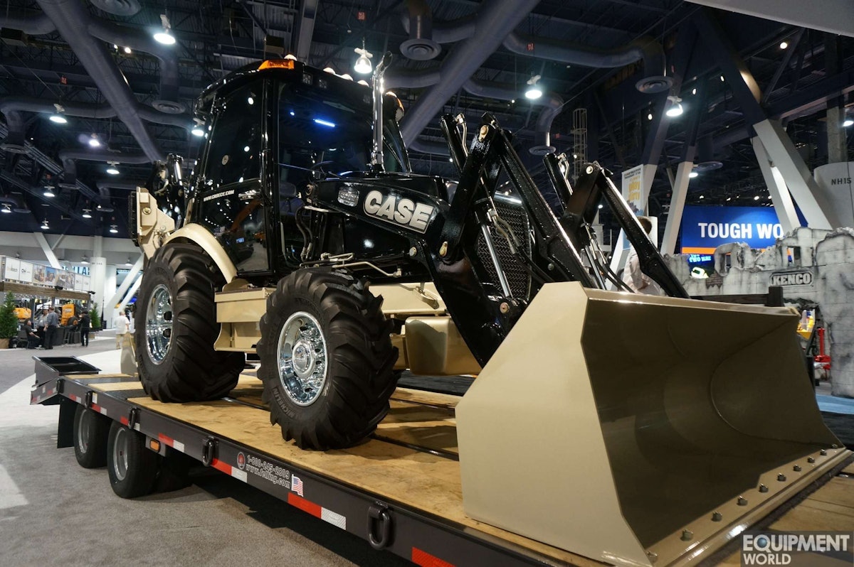 PHOTOS Case tricks out 580 Super N backhoe to match paint job, leather