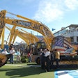 Kobelco’s ConExpo centerpiece was a SK350 excavator with a patriotic paint job honoring American soldiers.