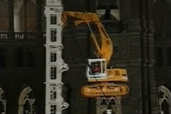 Liebherr excavator climbing tower