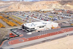 Aerial photo of the Ritchie Bros. auction in Las Vegas March 6-7 that brought in more than $60 million. (Photo courtesy of Ritchie Bros. Auctioneers)