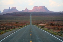 Road leading to Monument Valley Navajo Tribal Park