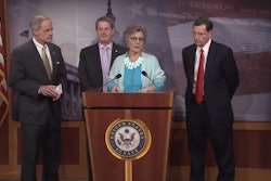 Senators Barbara Boxer, David Vitter, Tom Carper, John Barrasso discuss Senate transportation bill priorities during a press conference on April 10, 2014.