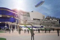 A rendering of the $400 million grandstand renovations underway at Daytona International Speedway.