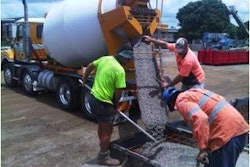 Wagners Earth Friendly Concrete being poured.