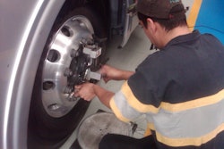 Advanced systems can be installed on each trailer tire to monitor pressure. Some systems also can keep tires properly inflated while driving. (Photo courtesy of Ervin Equipment)
