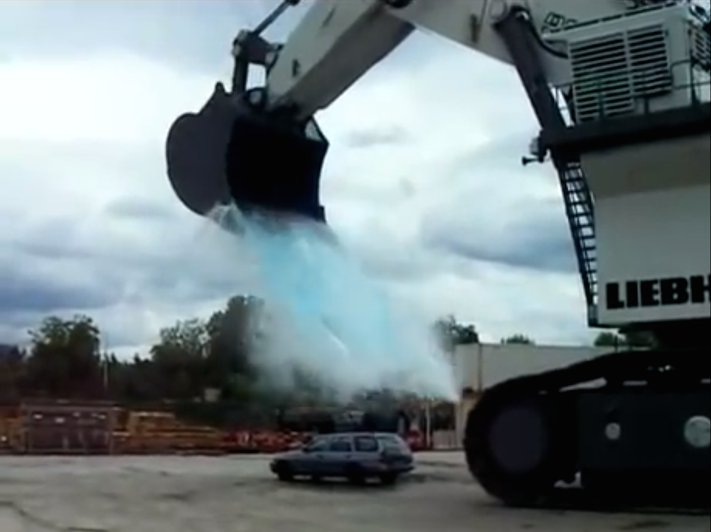 Liebherr excavator car wash