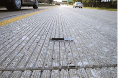 Following a grooving operation, a Tennessee transverse joint awaits sealing.