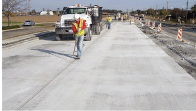 In advance of hot-pour sealing, longitudinal joint is blown free of debris and fines.