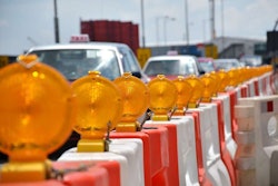 work zone road work stock