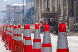 work zone road work stock