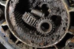 Some winches that have been operated while submerged and have gearsets that are packed full of a clay-like mixture of muddy water and grease, making gear movement sluggish and promoting corrosion.