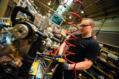 The Perkins Peterborough facility has the capacity to produce 500,000 engines a year.