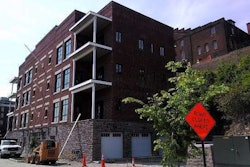 The Lynchburg building under construction where a painter fell to his death. Credit: Tim Saunders/WDBJ7
