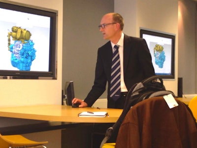 Perkin’s David Andrews demonstrates the design process used during the company’s Technology Integration Workshops.