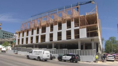 Apartment complex in Texas where a shootout erupted between a foreman and former worker.