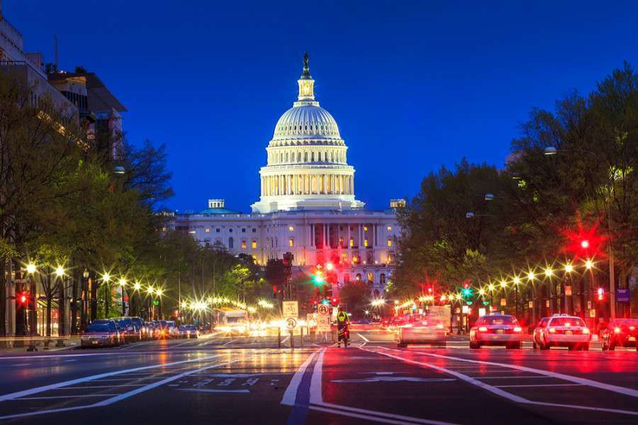 congress building at night