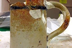 This beer mug found at a construction site at 50 Bower in New York City was used at a pre-civil war bar.