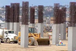 Jobsite near the San Diego International Airport where a worker was killed by falling rebar. Credit: NBC 7 San Diego