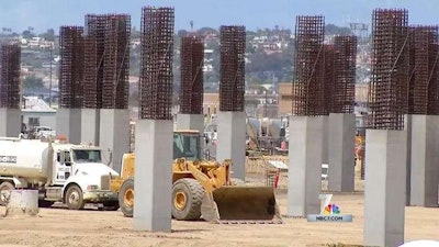 Jobsite near the San Diego International Airport where a worker was killed by falling rebar. Credit: NBC 7 San Diego