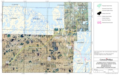 CD North (CD-3), CD South (CD-4), Alpine West (CD-5), Lookout (CD-6), and Spark (CD-7) Alpine Satellite Development Program Site Map (Photo credit: U.S. Bureau of Land Management)
