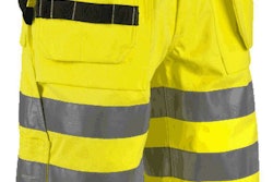 The new high-vis line of clothing from Blaklader includes shorts, seen here, as well as pants, shirts and jackets.