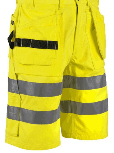 The new high-vis line of clothing from Blaklader includes shorts, seen here, as well as pants, shirts and jackets.