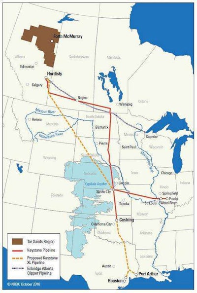 Keystone XL map