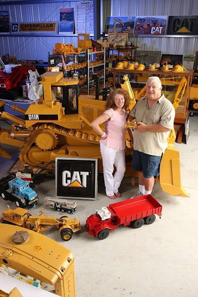 Leon Thompson’s collection, which primarily features custom-made 1:3 scale models, is housed in a 3,000-square foot building on his Florida homestead. His wife Kathie got him started on collecting, telling him to “check out what was on ebay.” He purchased 40 models after the first day of looking.