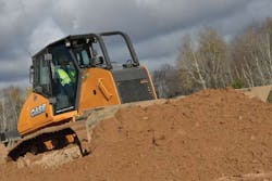 The Case M Series dozers, introduced last year, offer advanced electrohydraulics, giving operators three user-selectable settings, from smooth to aggressive.