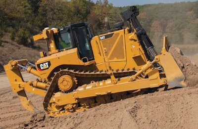Auto-Carry on Cat’s D8T maintains a full blade, and Auto-Rip adjusts ripper shank depth, both controlled by sensors that detect load and measure track slip.