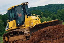 Komatsu says its Intelligent Machine Control, introduced last summer, improves dozing efficiency on the D51Pxi-22 by 9 percent.
