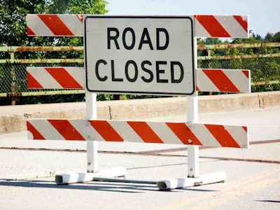 Road Closed Sign Better Roads