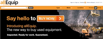 The new site is a “buy now” online market place for used equipment.