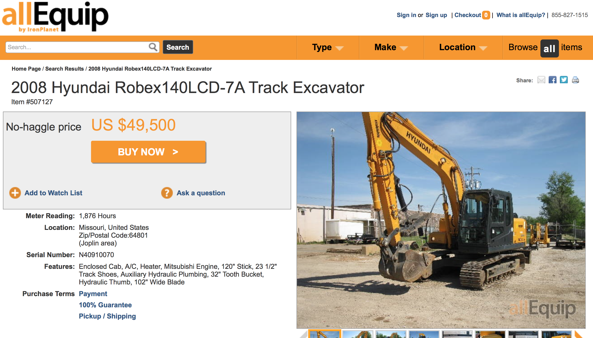 allEquip IronPlanet site