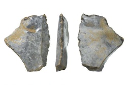 This Paleolithic flint is the oldest artifact found at a prehistoric campsite in London. Credit: Museum of London Archaeology