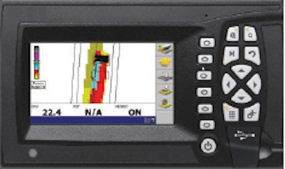 On the Cat Compaction Control display in-cab, operators often configure green color to indicate areas where the target is met and red color to indicate areas that do not meet the target.