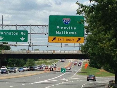 The sign was quickly fixed. (Christine Nelson/WBTV)
