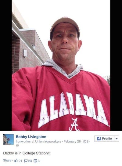 Livingston Facebook Alabama Texas A&M construction